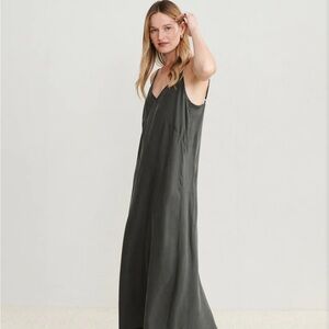 Jenni Kayne Rio Slip Dress Charcoal XL Grey minimalist